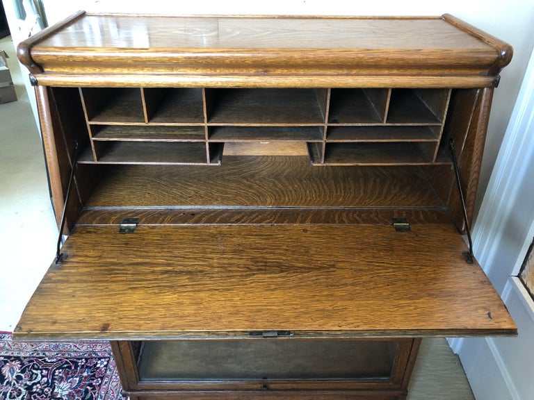 Macey Barrister Bookcase, Desk, Oak, circa 1910 Arts and Crafts at 1stDibs