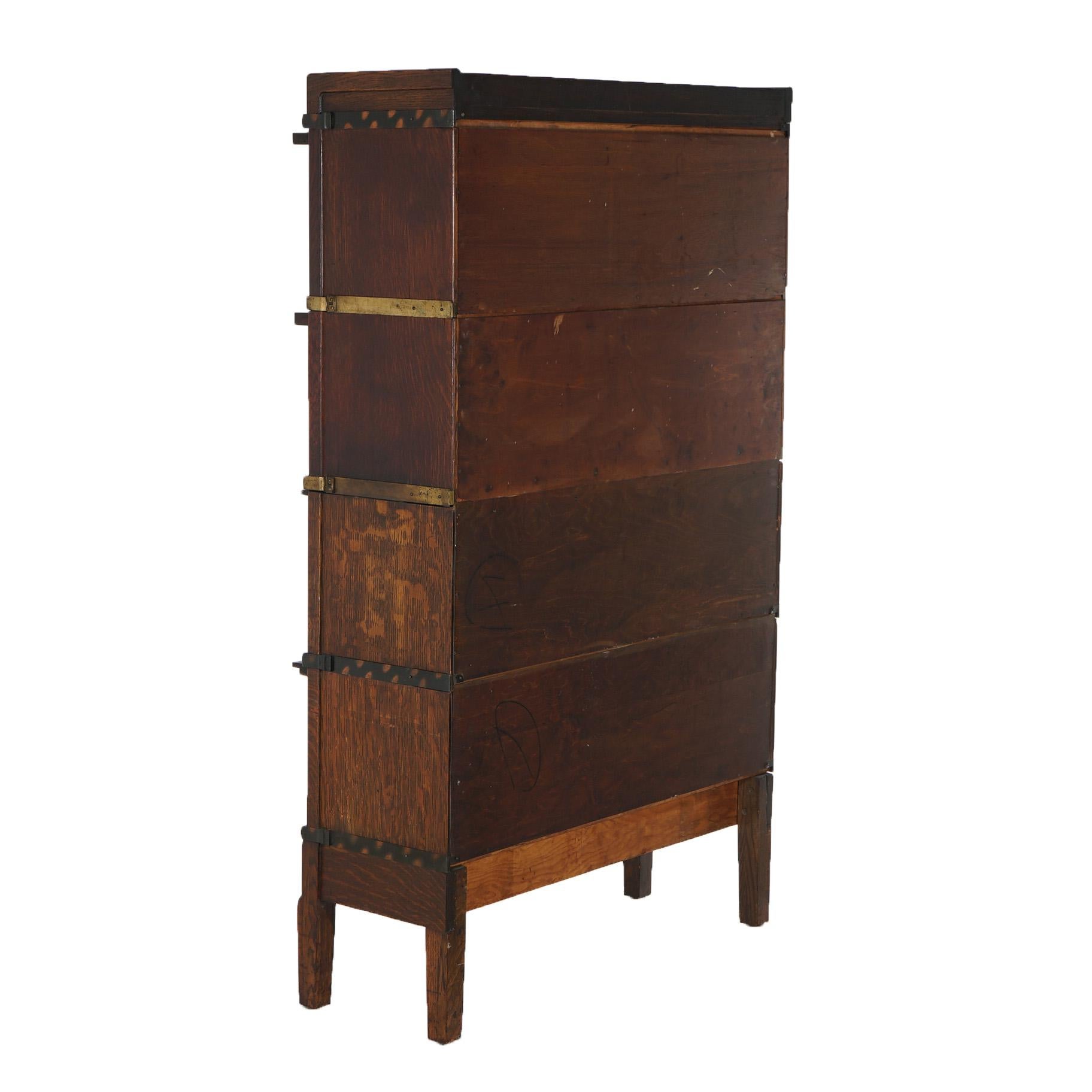 Libreria Macey Mission Arts & Crafts a quattro ripiani in Oak Barrister C1910 in vendita 3