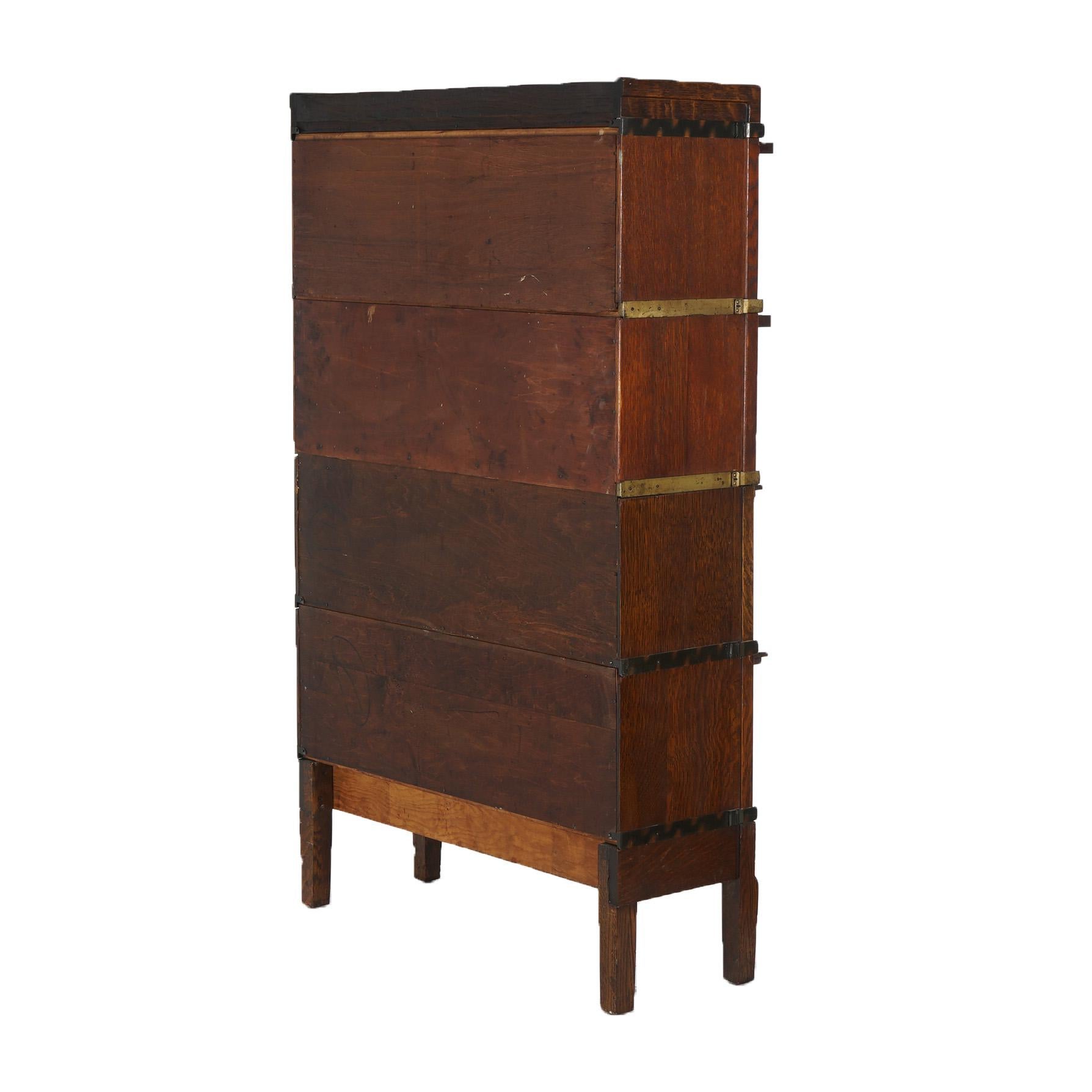 Libreria Macey Mission Arts & Crafts a quattro ripiani in Oak Barrister C1910 in vendita 4