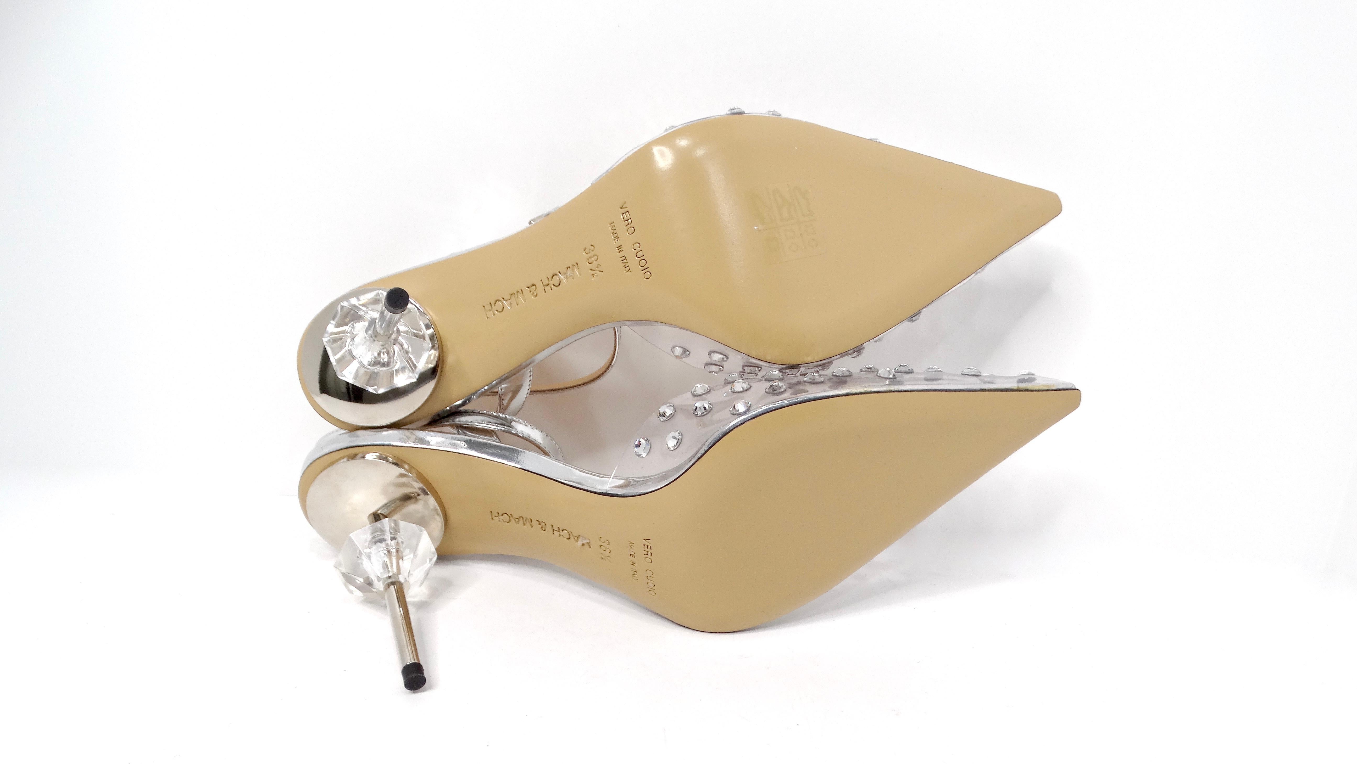 Mach & Mach Pumps a spillo trasparenti impreziosite da cristalli in vendita 4