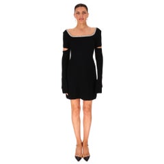Mach & Mach Crystal-Embellished Cut-Out Mini Dress
