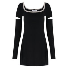 Mach & Mach Crystal-Embellished Cut-Out Mini Dress