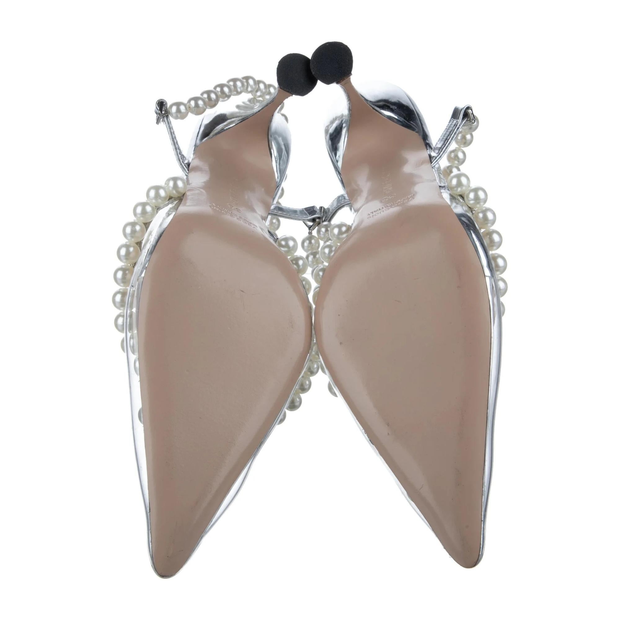Mach & Mach PVC Crystal Embellishments Slingback Heels (US 8) 1