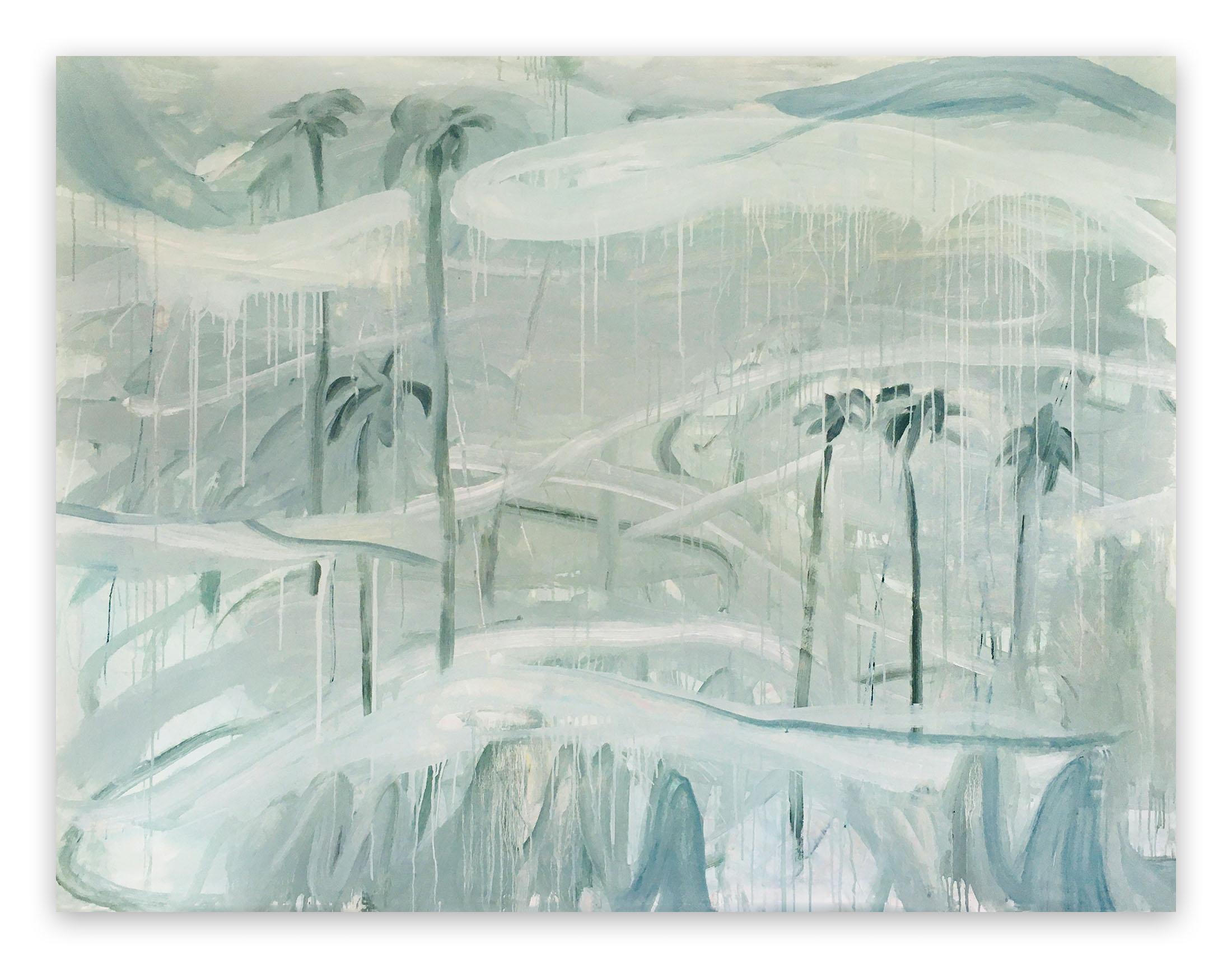 Abstract Painting di Macha Poynder - Alleati volanti in viaggio verso Antelope Valley (a MB) (Pittura astratta)