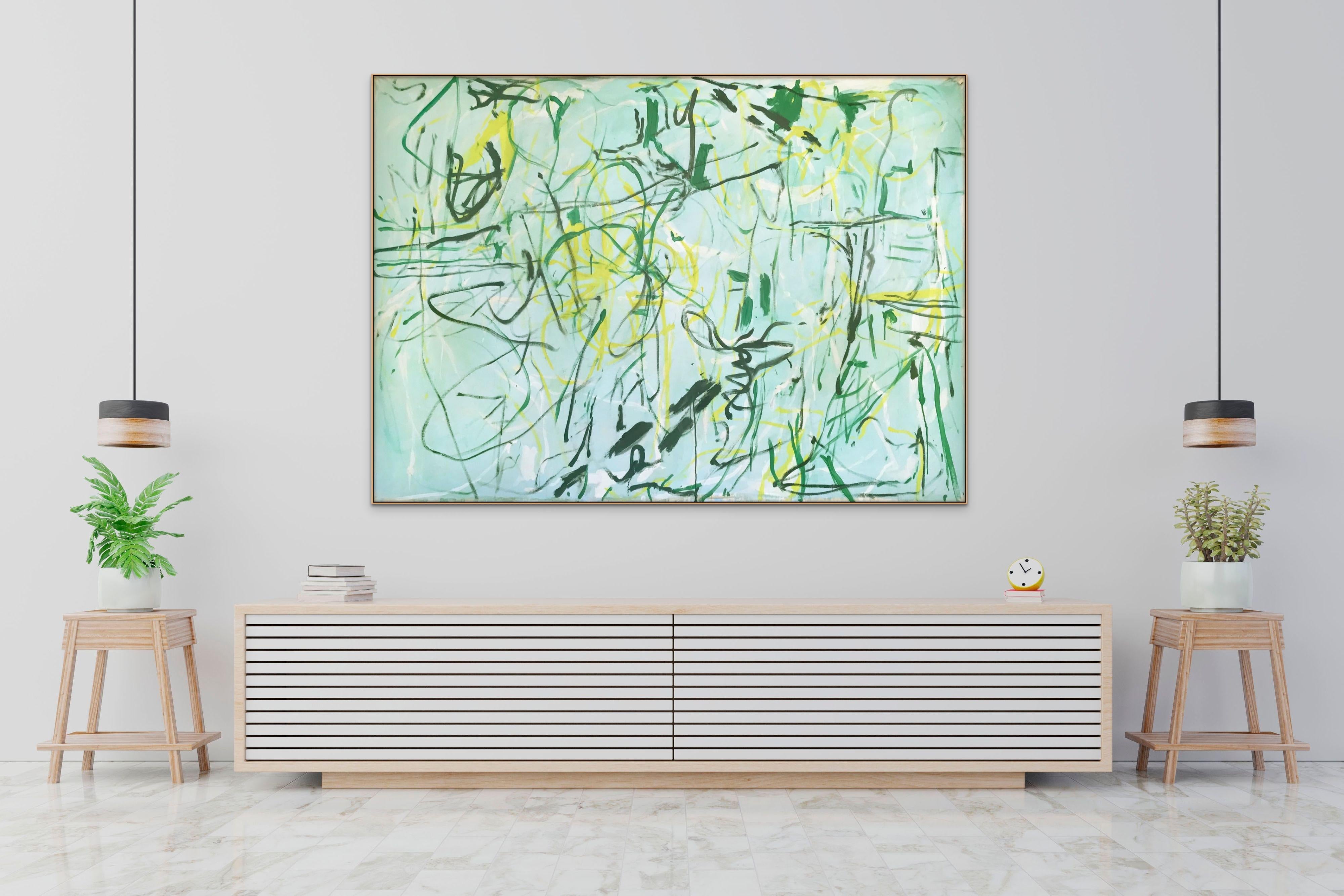 Impossible to Keep a Straight Line (Abstract Painting) For Sale 1