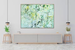 Impossible to Keep a Straight Line (Abstract Painting)