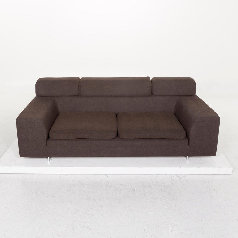 Machalke Black Jack Fabric Sofa Dark Brown Function Couch For Sale at 1stDibs