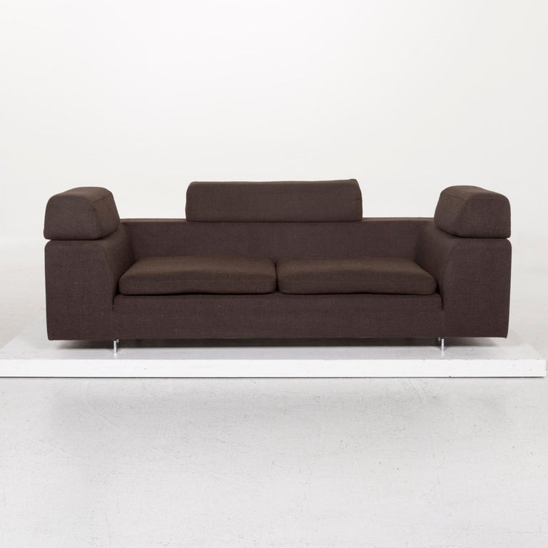 Machalke Black Jack Fabric Sofa Dark Brown Function Couch For Sale at 1stDibs