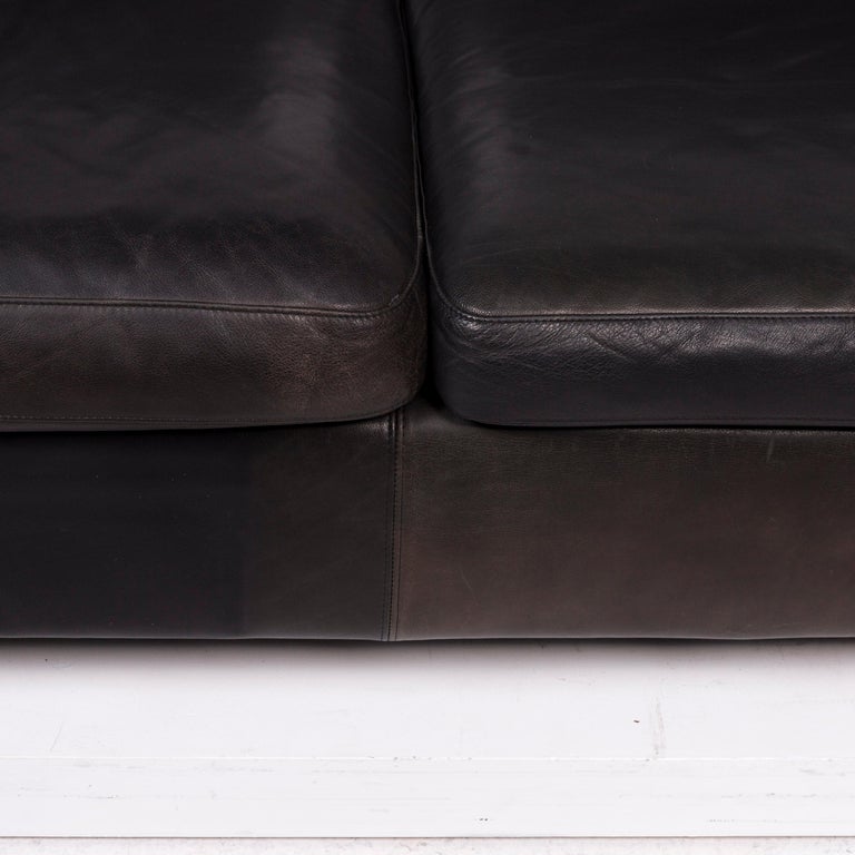 Machalke Black Jack Leather Sofa Black Corner Sofa at 1stDibs