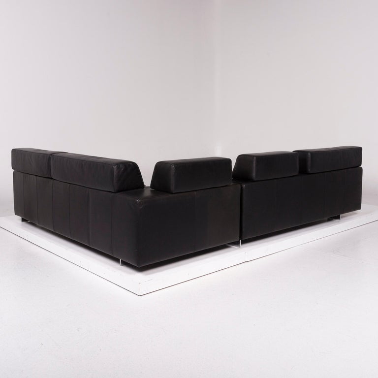 Machalke Black Jack Leather Sofa Black Corner Sofa at 1stDibs