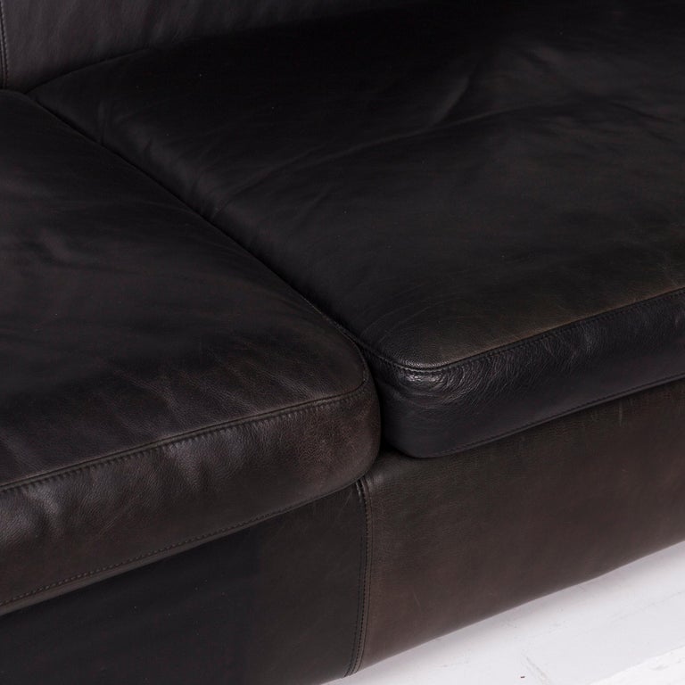 Machalke Black Jack Leather Sofa Black Corner Sofa at 1stDibs