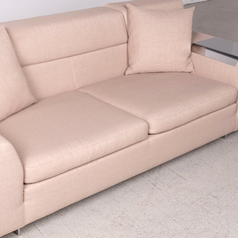 Machalke Blackjack Designer Fabric Sofa Beige ThreeSeat Couch For Sale at 1stDibs