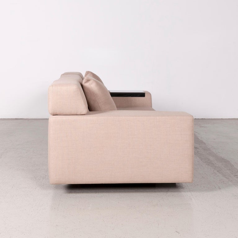 Machalke Blackjack Designer Fabric Sofa Beige ThreeSeat Couch For Sale at 1stDibs