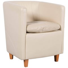 Machalke Crack Ledersessel Off-White Club-Sessel