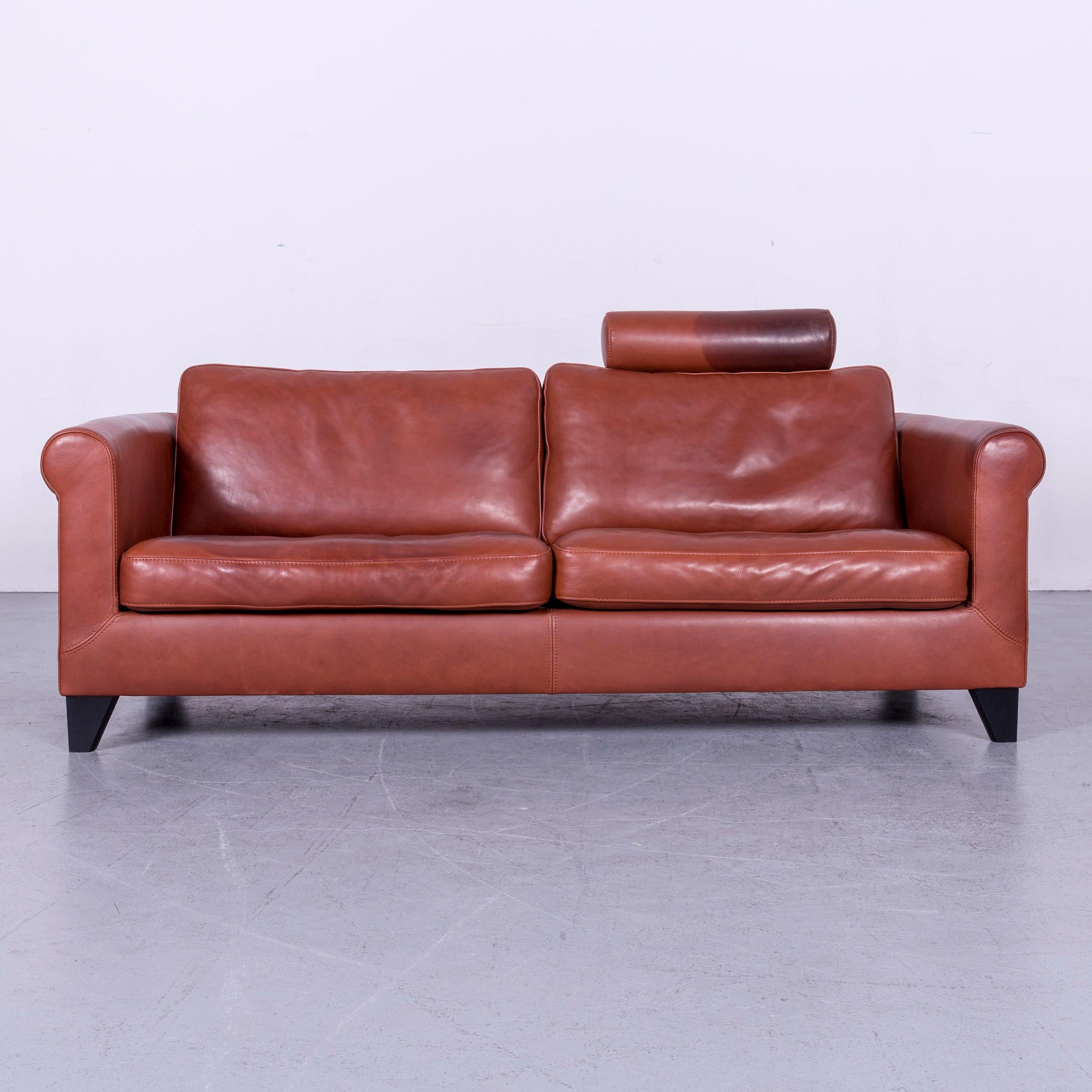 Machalke Designer Leather Sofa Red Two-Seat Couch Set 10
