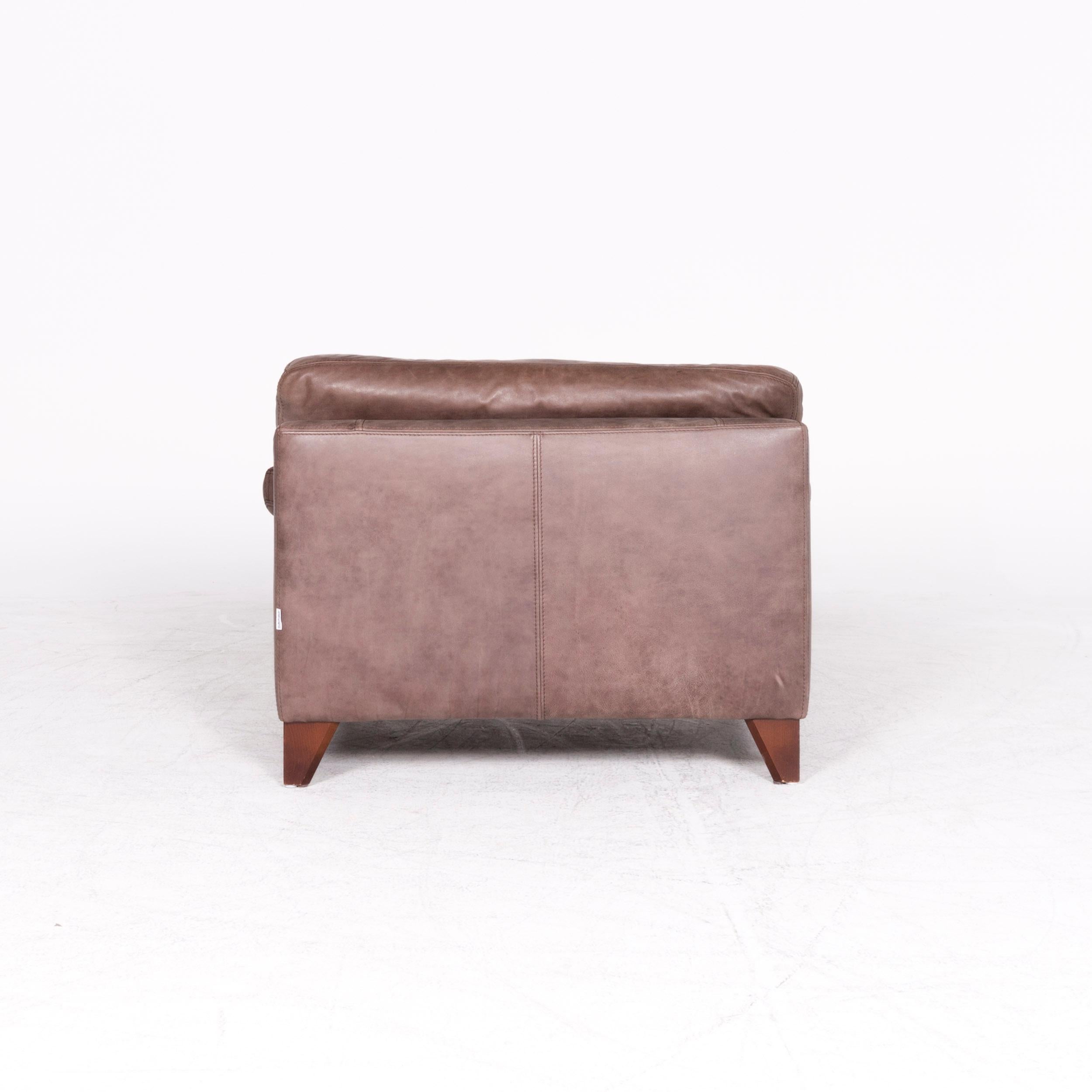 Machalke Diego Designer Leather Armchair Brown by Teun Van Zanten Genuine For Sale 4
