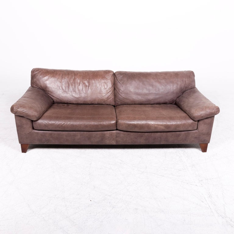 Machalke Diego Designer Leather Sofa Brown by Teun Van Zanten Genuine