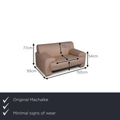 Machalke Leather Armchair Cream Sofa Couch