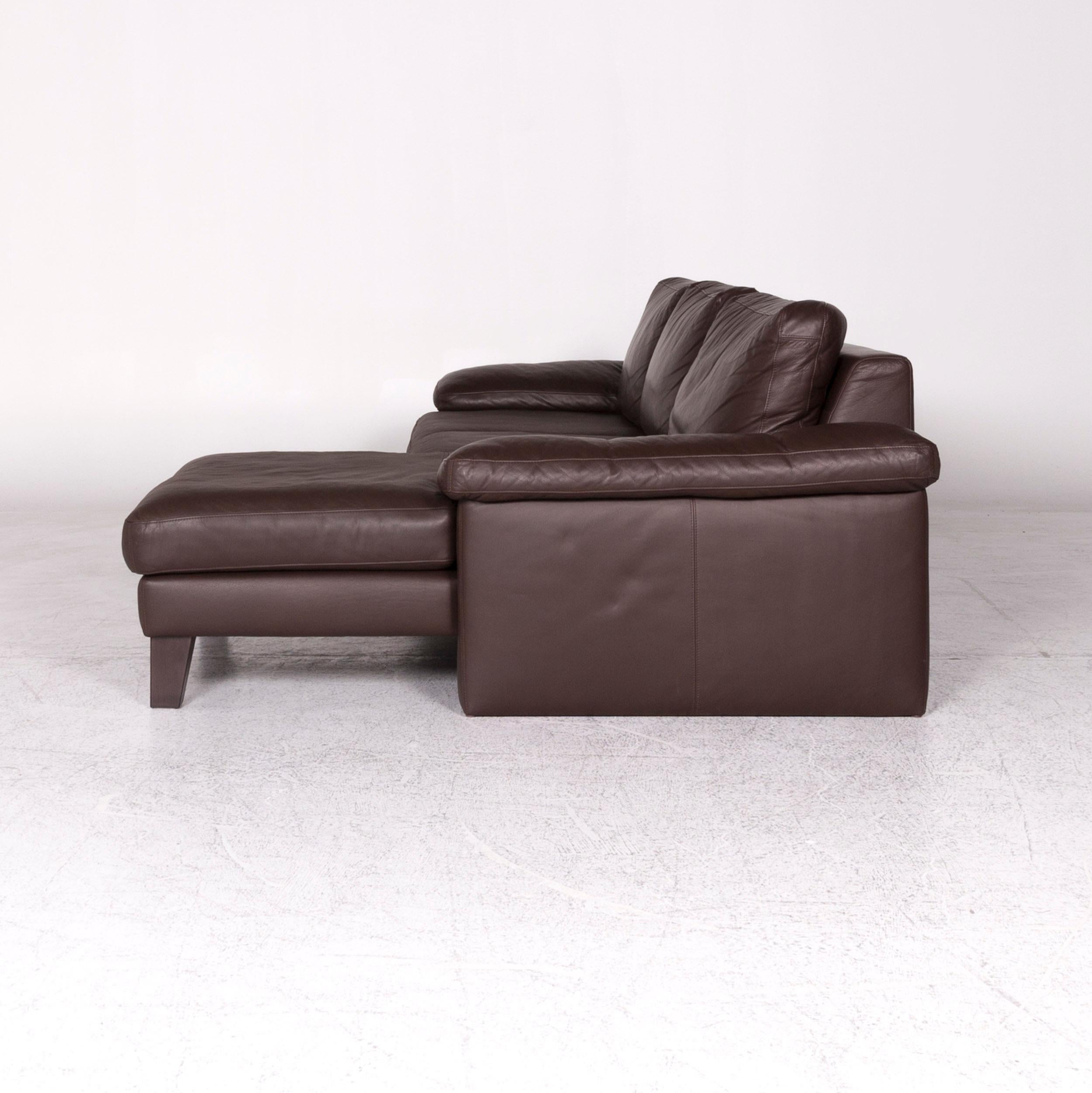 Machalke Leather Corner Sofa Brown Sofa Couch 5