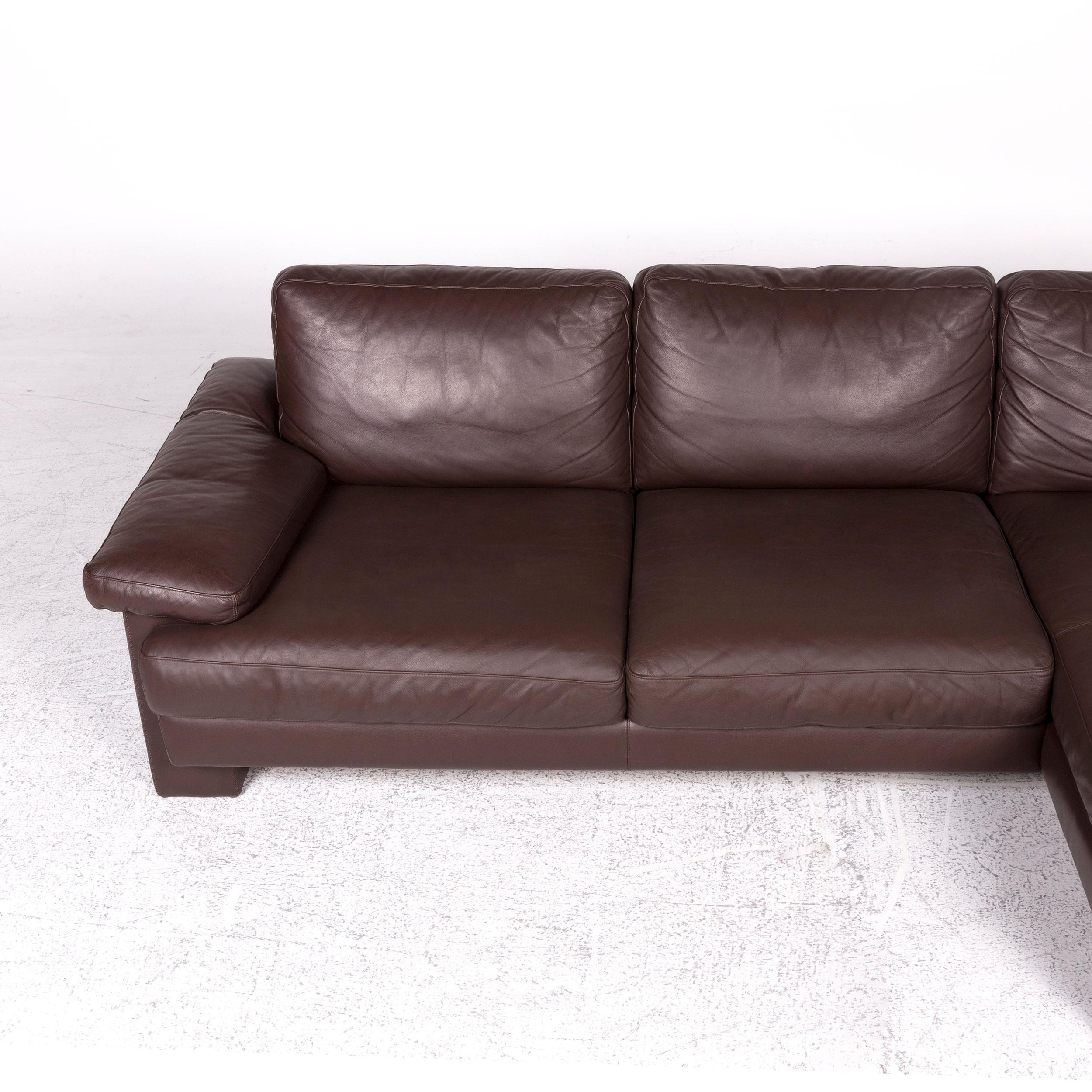 Machalke Leather Corner Sofa Brown Sofa Couch 2