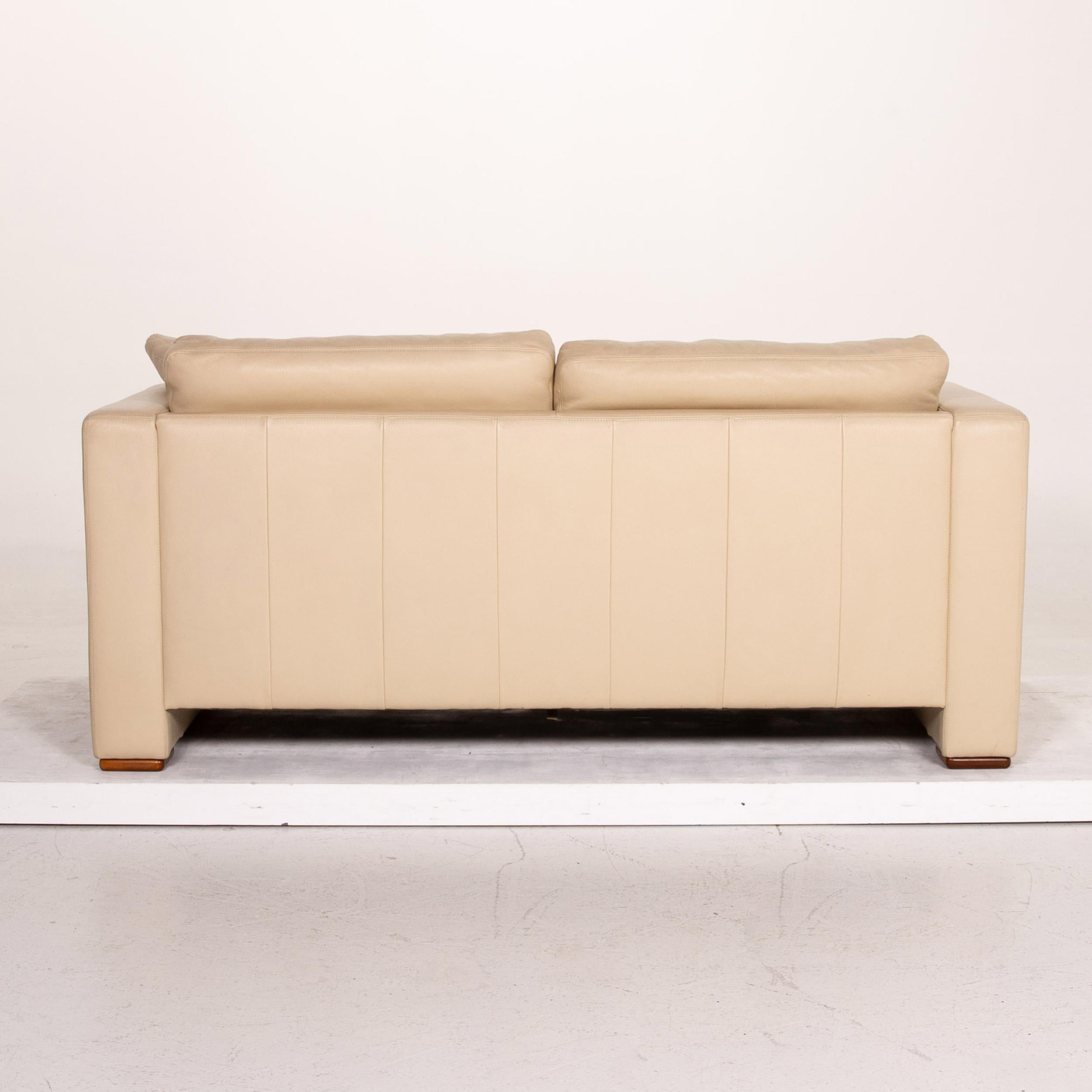 Machalke Leather Sofa Beige Two-Seat Couch 3