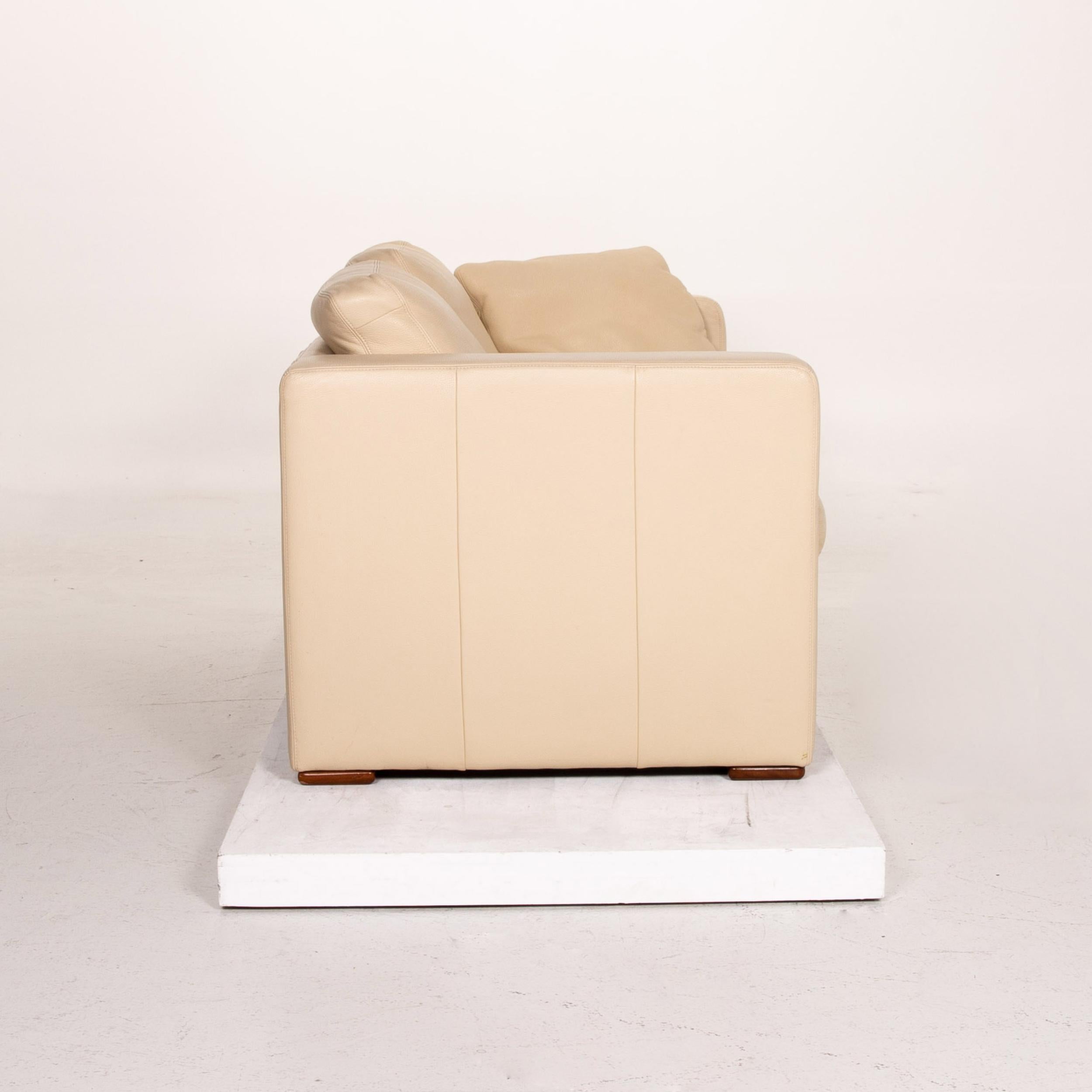 Machalke Leather Sofa Beige Two-Seat Couch 2