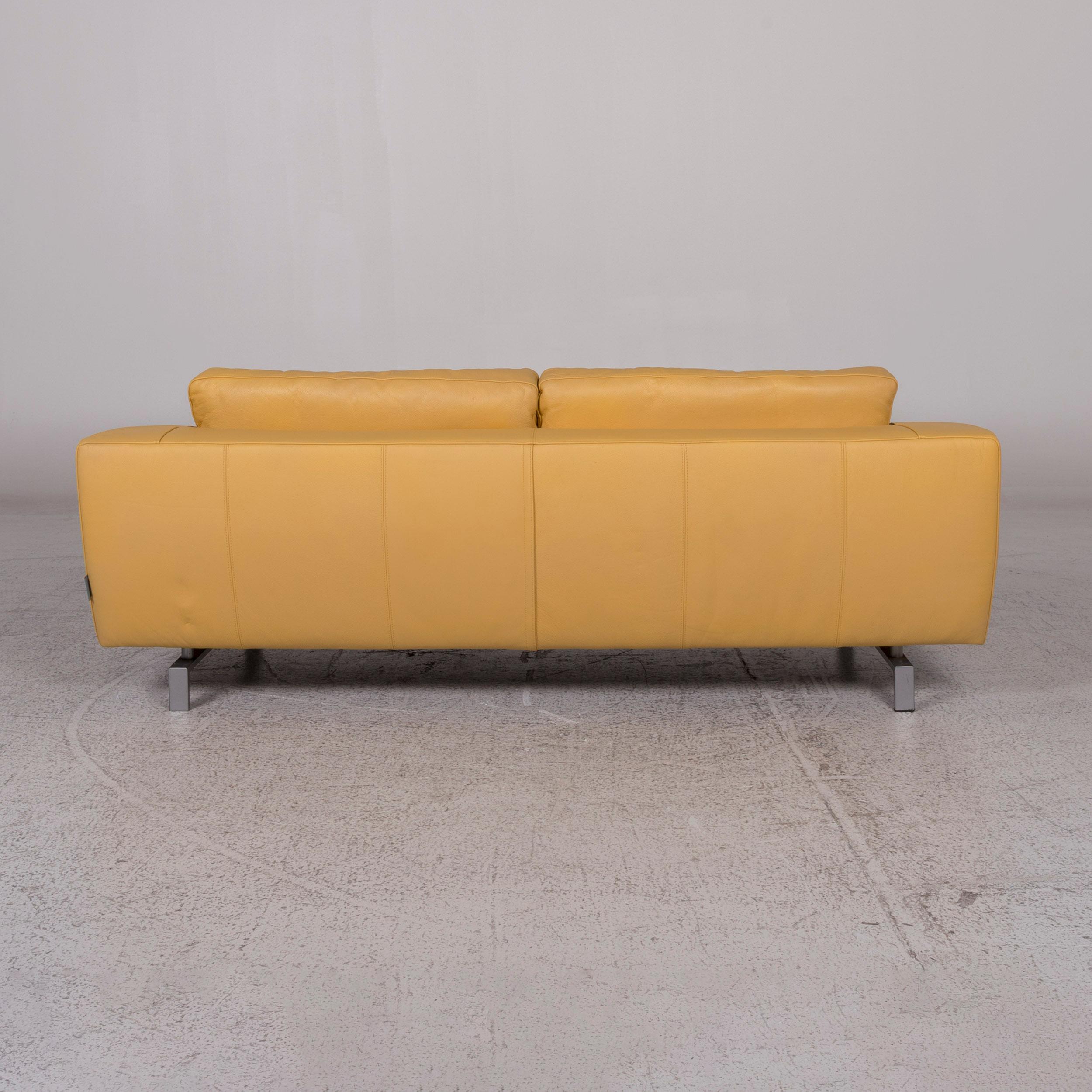 Machalke Leather Sofa Yellow Two-Seat 1