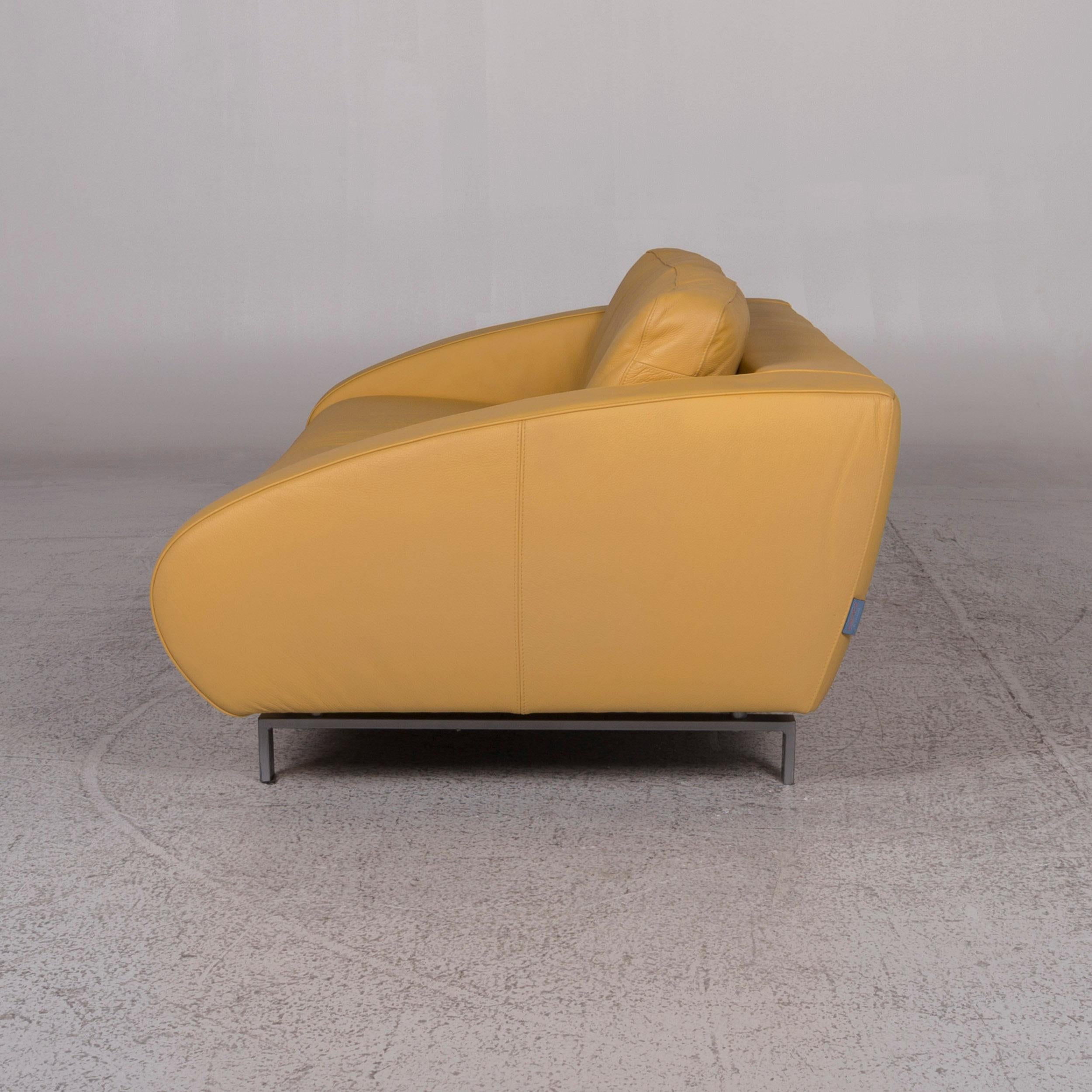 Machalke Leather Sofa Yellow Two-Seat 2