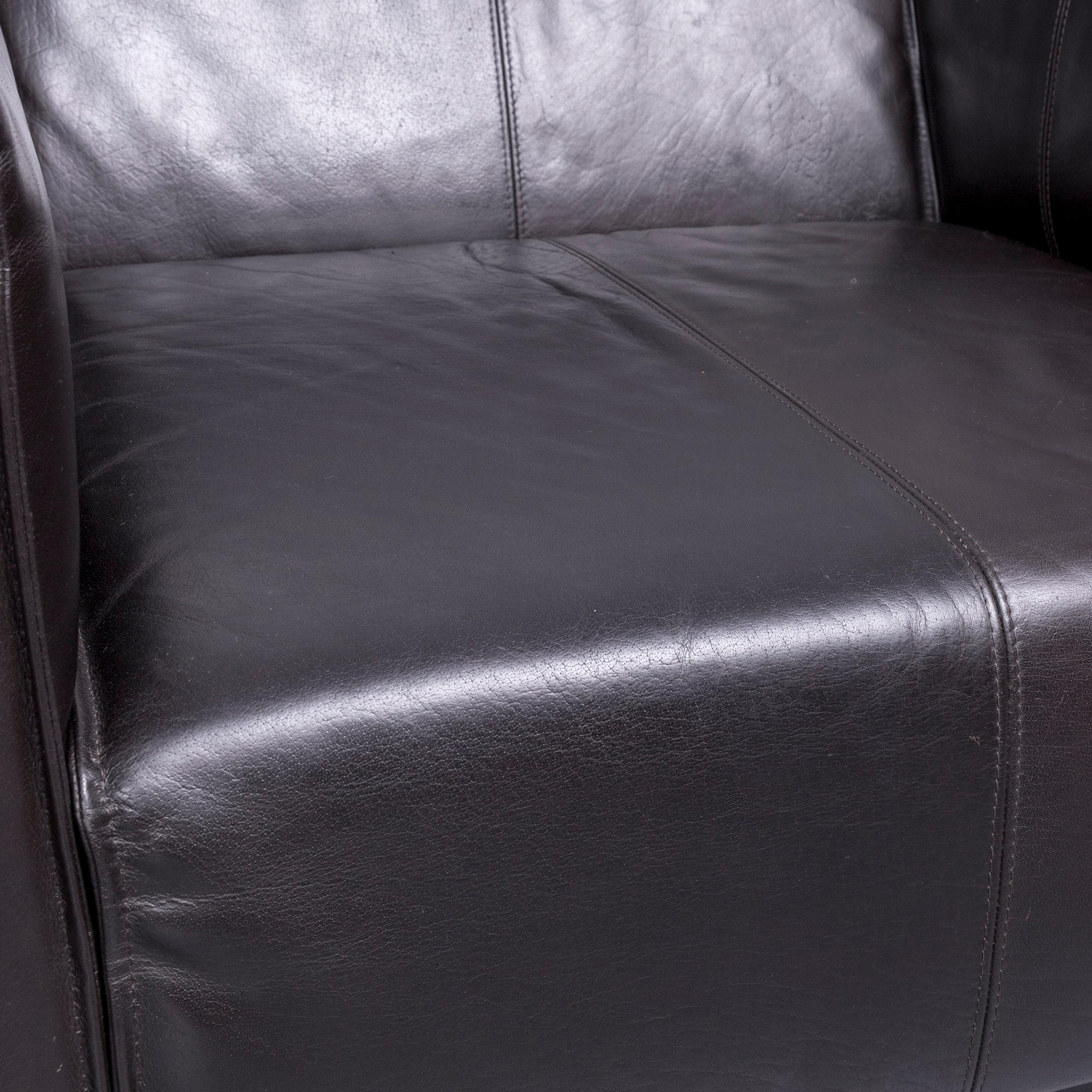 Machalke Navaronne Armchair Black Leather One-Seat In Good Condition In Cologne, DE