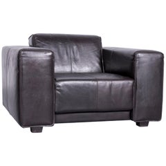 Machalke Navaronne Armchair Black Leather One-Seat