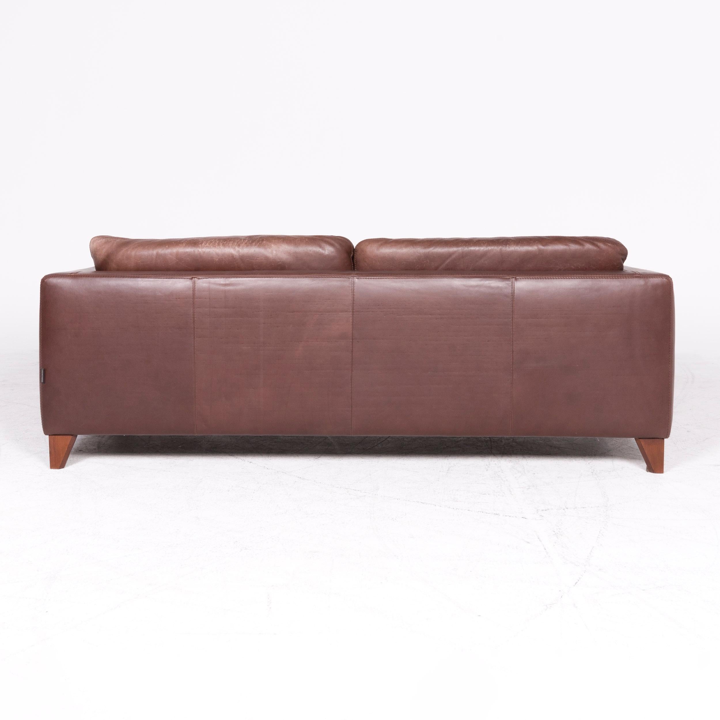 Machalke Pablo Designer Leather Sofa Brown Genuine Leather Three-Seat Couch For Sale 2