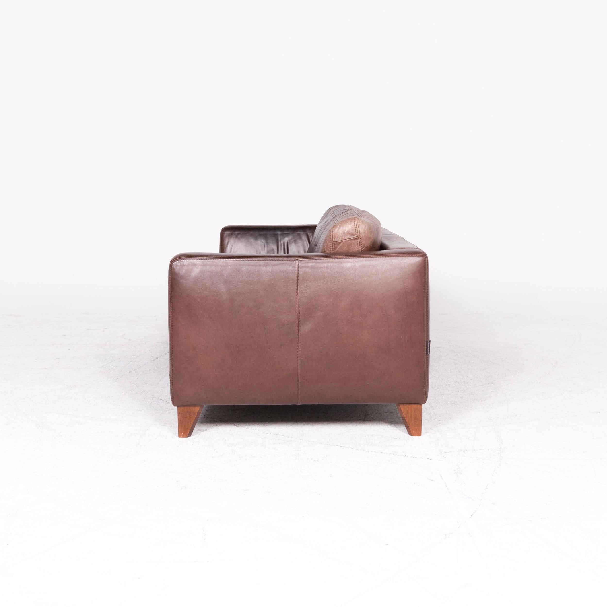 Machalke Pablo Designer Leather Sofa Brown Genuine Leather Three-Seat Couch For Sale 3