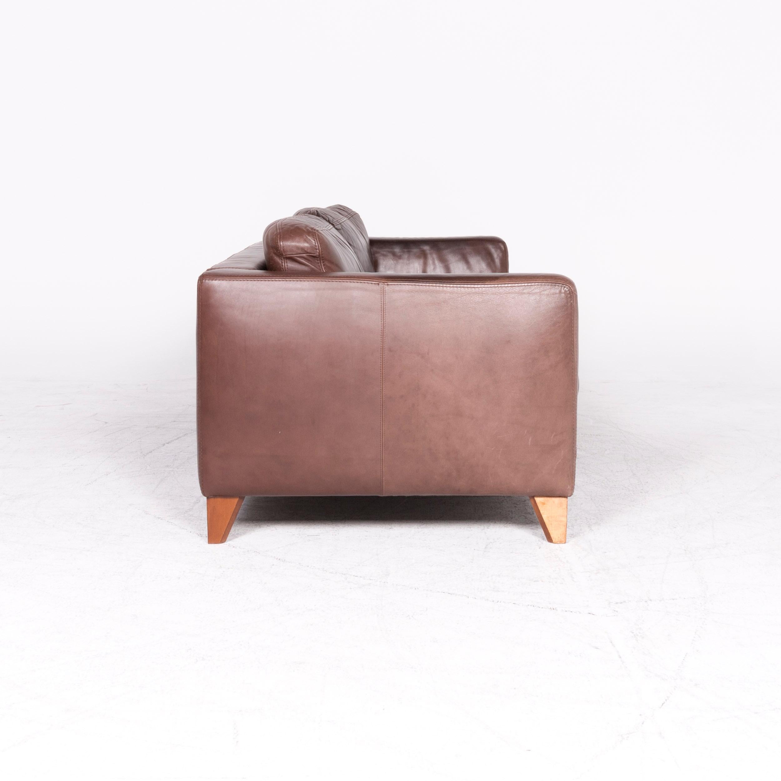 Machalke Pablo Designer Leather Sofa Brown Genuine Leather Three-Seat Couch For Sale 1