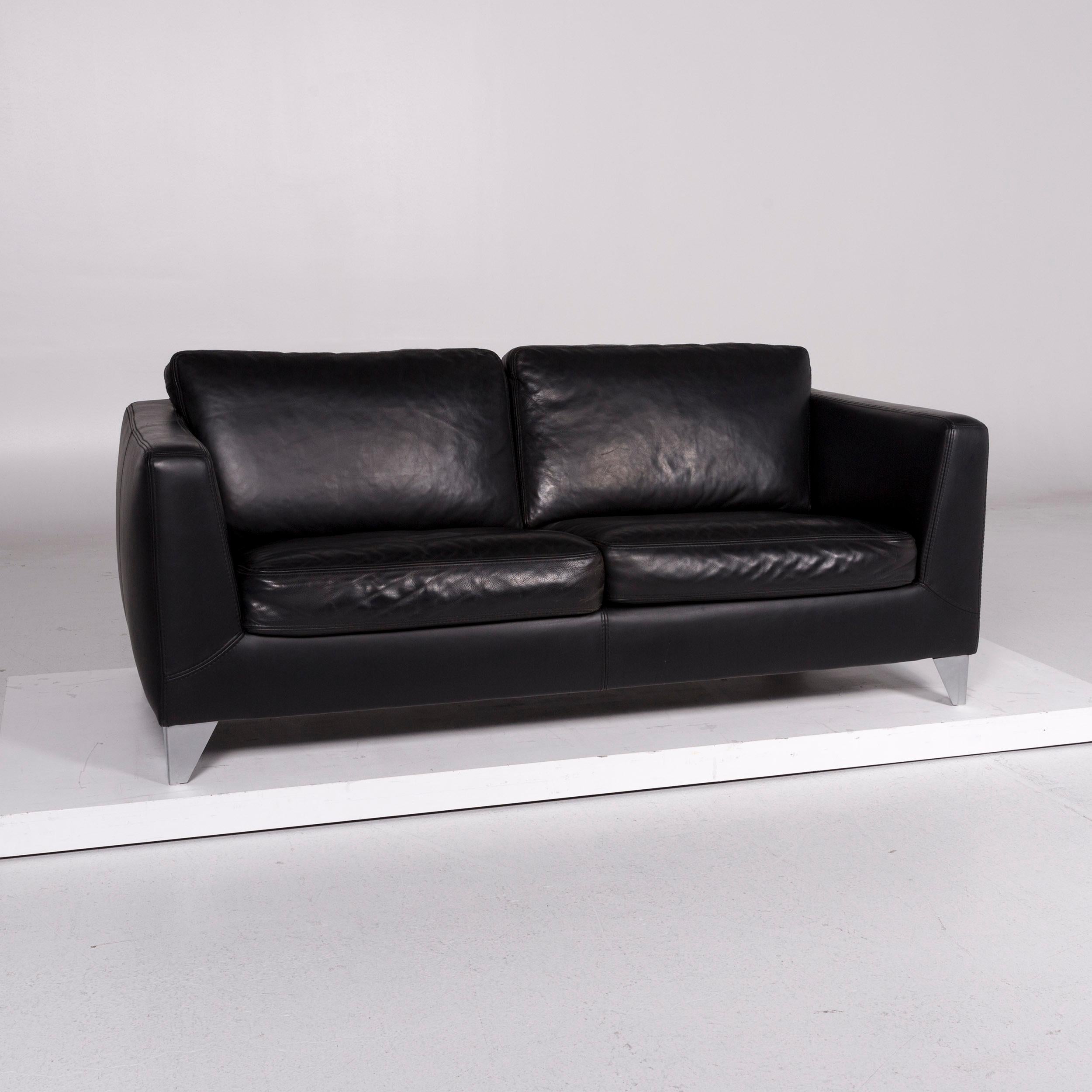Wir präsentieren Ihnen ein Machalke Pablo Ledersofa schwarz Zweisitzer Sofa.
 
Produktabmessungen in Zentimetern:
 
Tiefe 97
Breite 189
Höhe 79
Sitzhöhe 43
Resthöhe 67
Sitztiefe 53
Sitzbreite 151
Rückenhöhe 38.
  