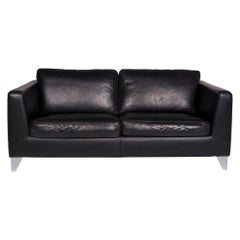 Machalke Pablo Leder-Sofa mit schwarzer Zweisitzer