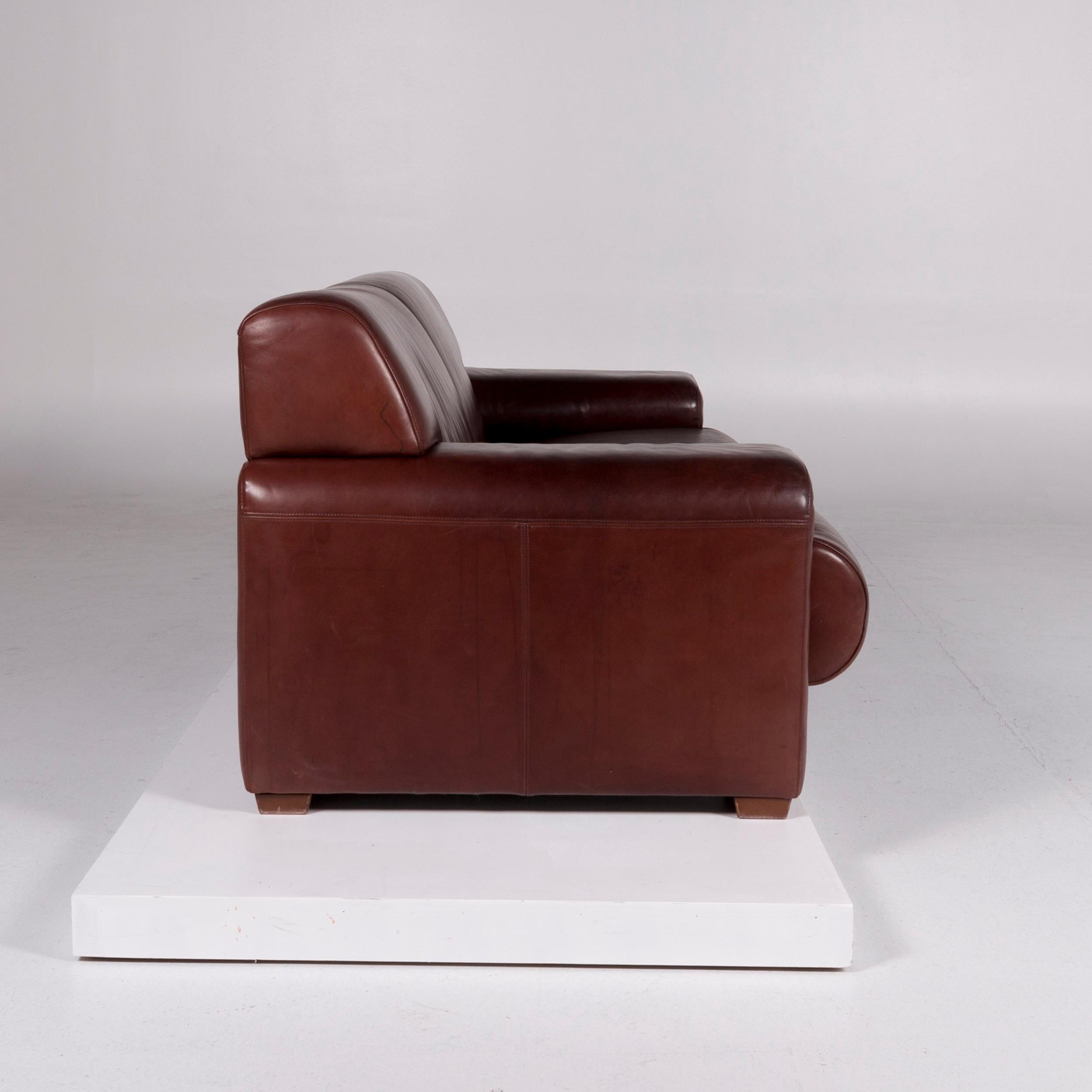Machalke Ronda Designer-Sofa aus Leder Braun mit Zweisitzer im Angebot 1