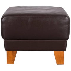Machalke Sumatra Leather Foot-Stool Brown Bench