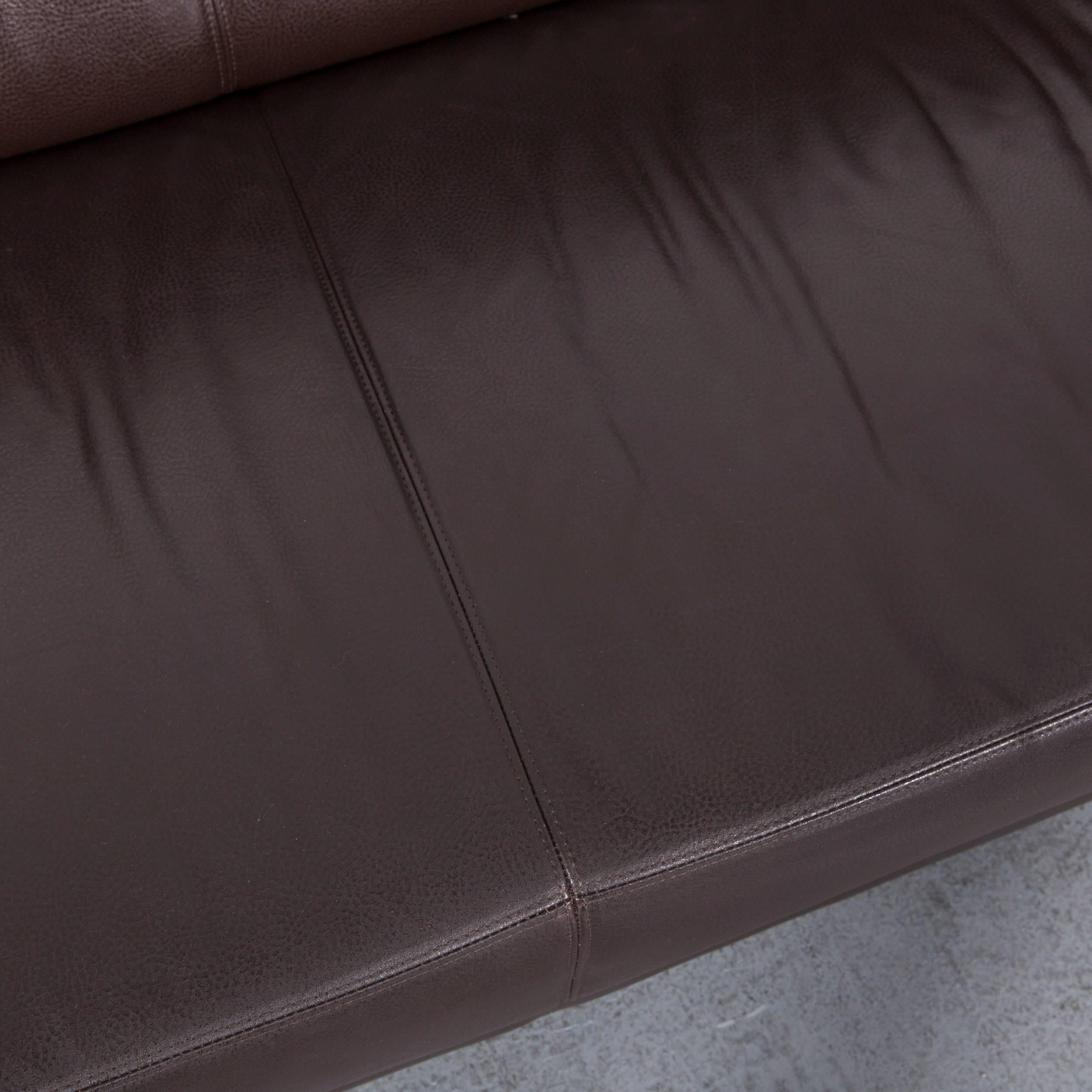Machalke Sumatra Leather Sofa Set Brown Two-Seat and Armchair 2
