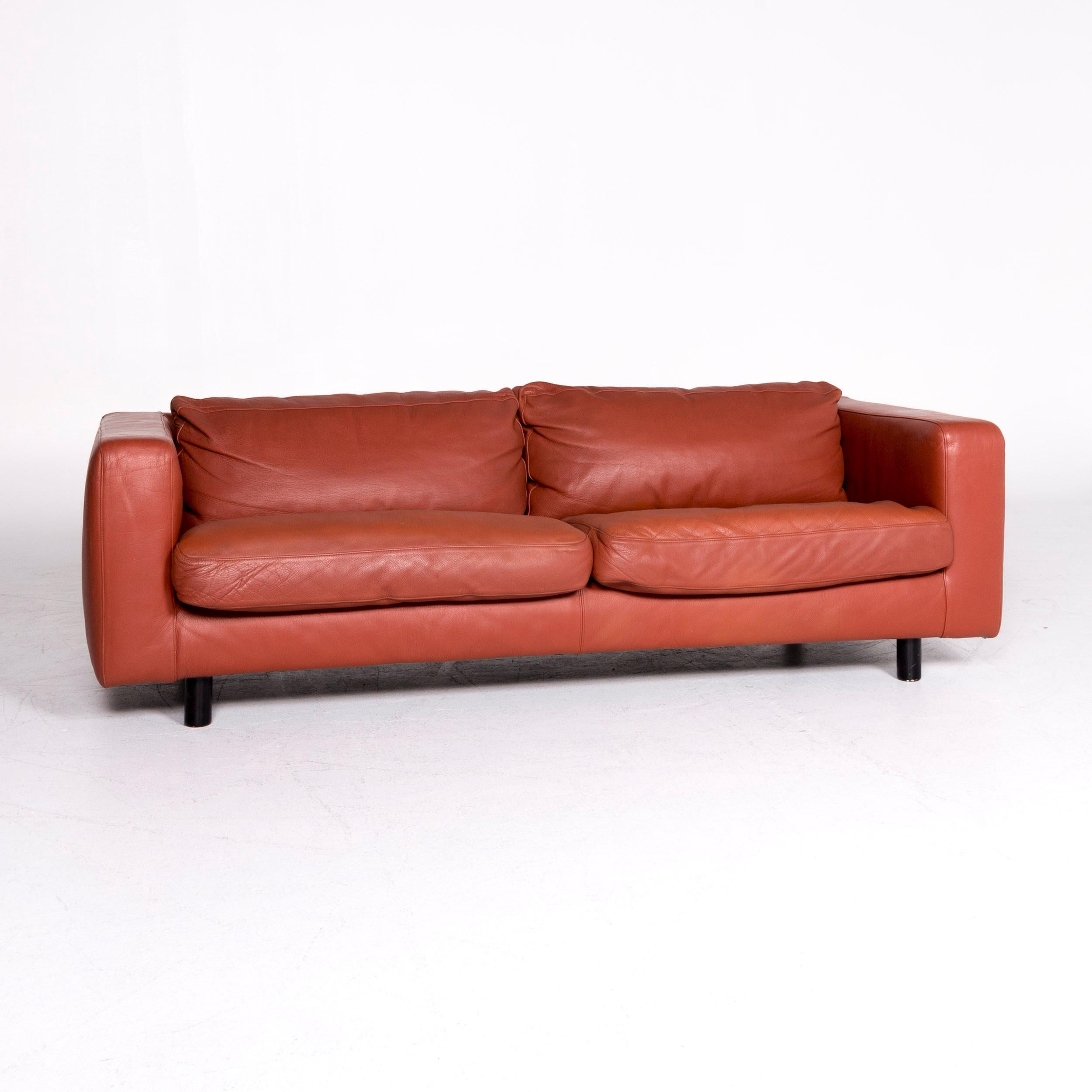 rust leather sofa
