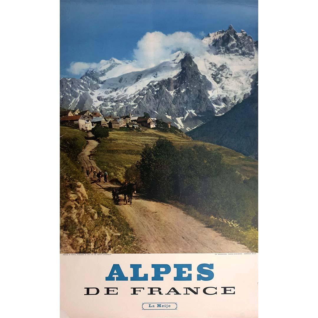 Beautiful poster for the French Alps by the photographer Machatchek - La Meije For Sale 1
