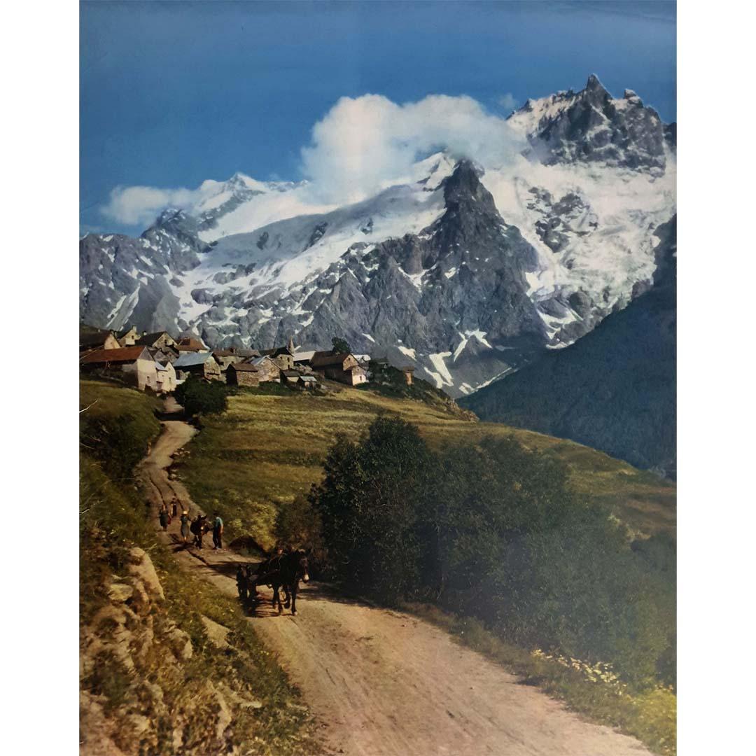 Beautiful poster for the French Alps by the photographer Machatchek - La Meije For Sale 2