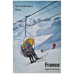 Original poster on the theme of winter sports. Made by Machatchek in 1952, this