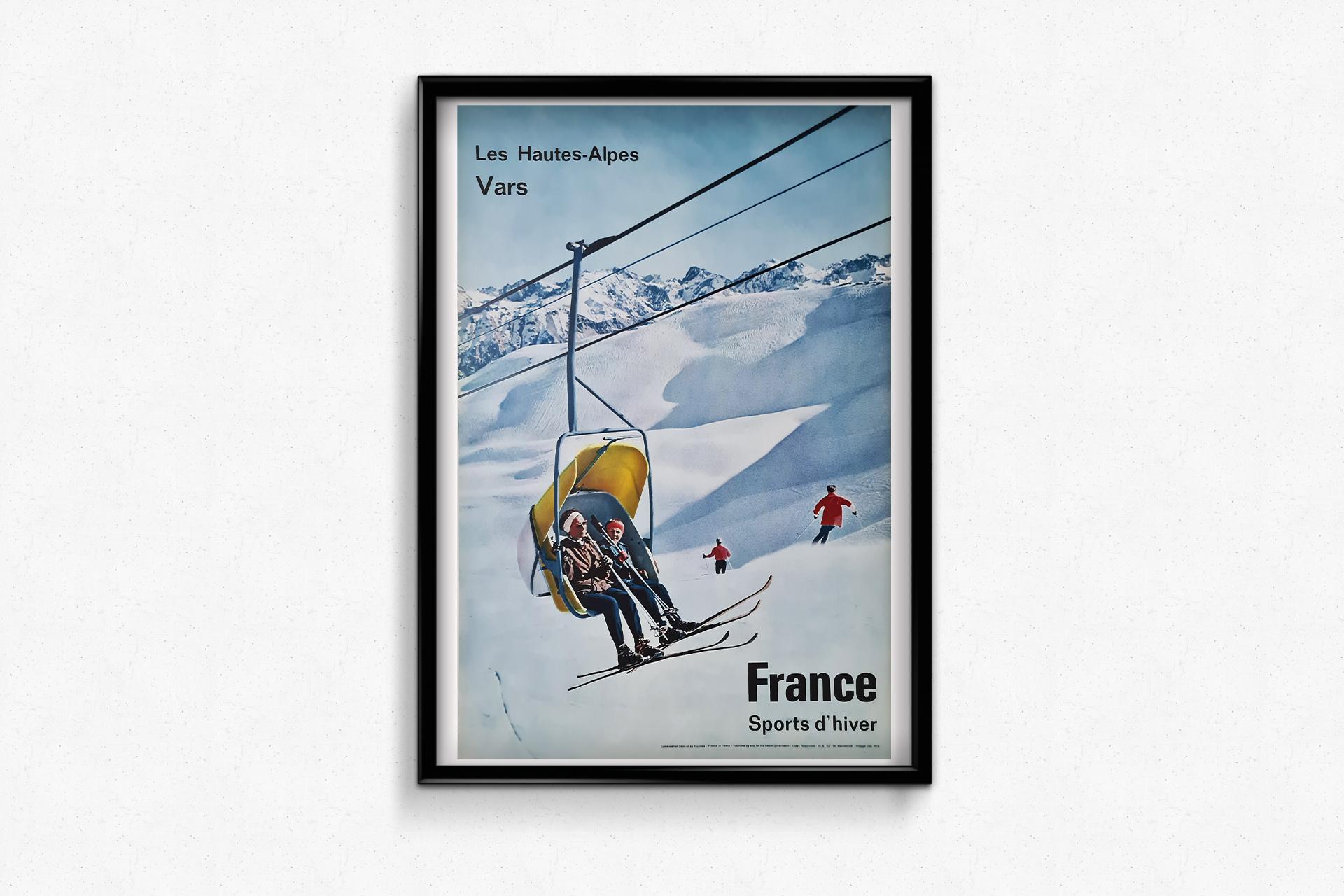 Originalplakat zum Thema Wintersport. Diese 1952 von Machatchek hergestellte  im Angebot 2