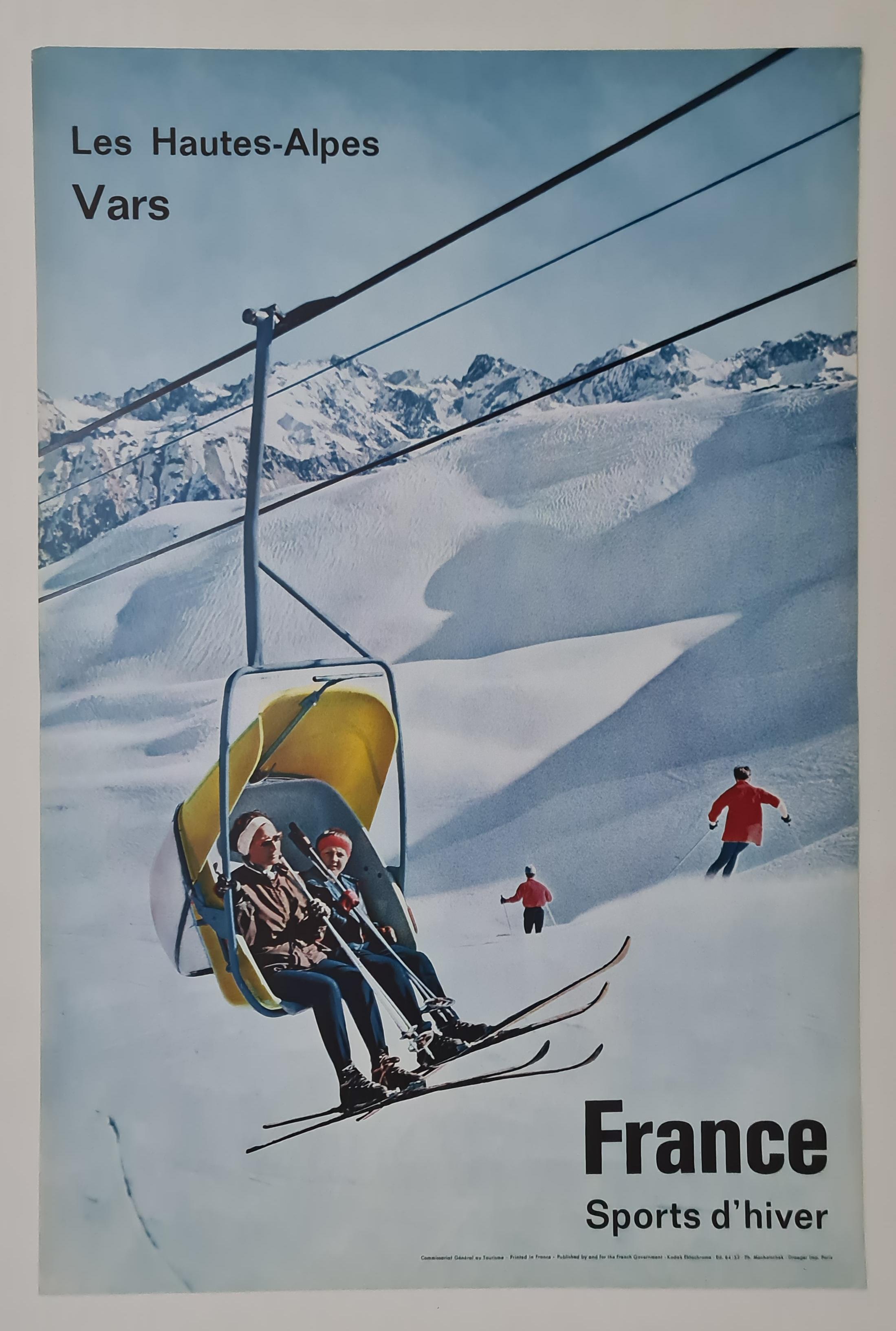 Originalplakat zum Thema Wintersport. Diese 1952 von Machatchek hergestellte  im Angebot 3
