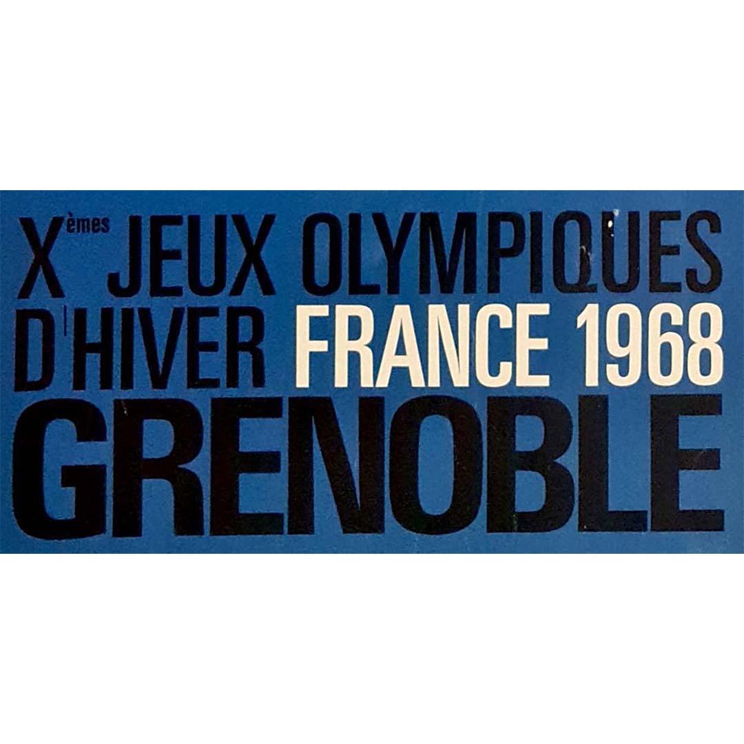 A magnificent poster designed by Machatschek and Alain Perceval to promote the 1968 Olympic Games, officially known as the X Olympic Winter Games, which took place from February 6 to 18, 1968. Grenoble was awarded the Games on its first attempt.

It