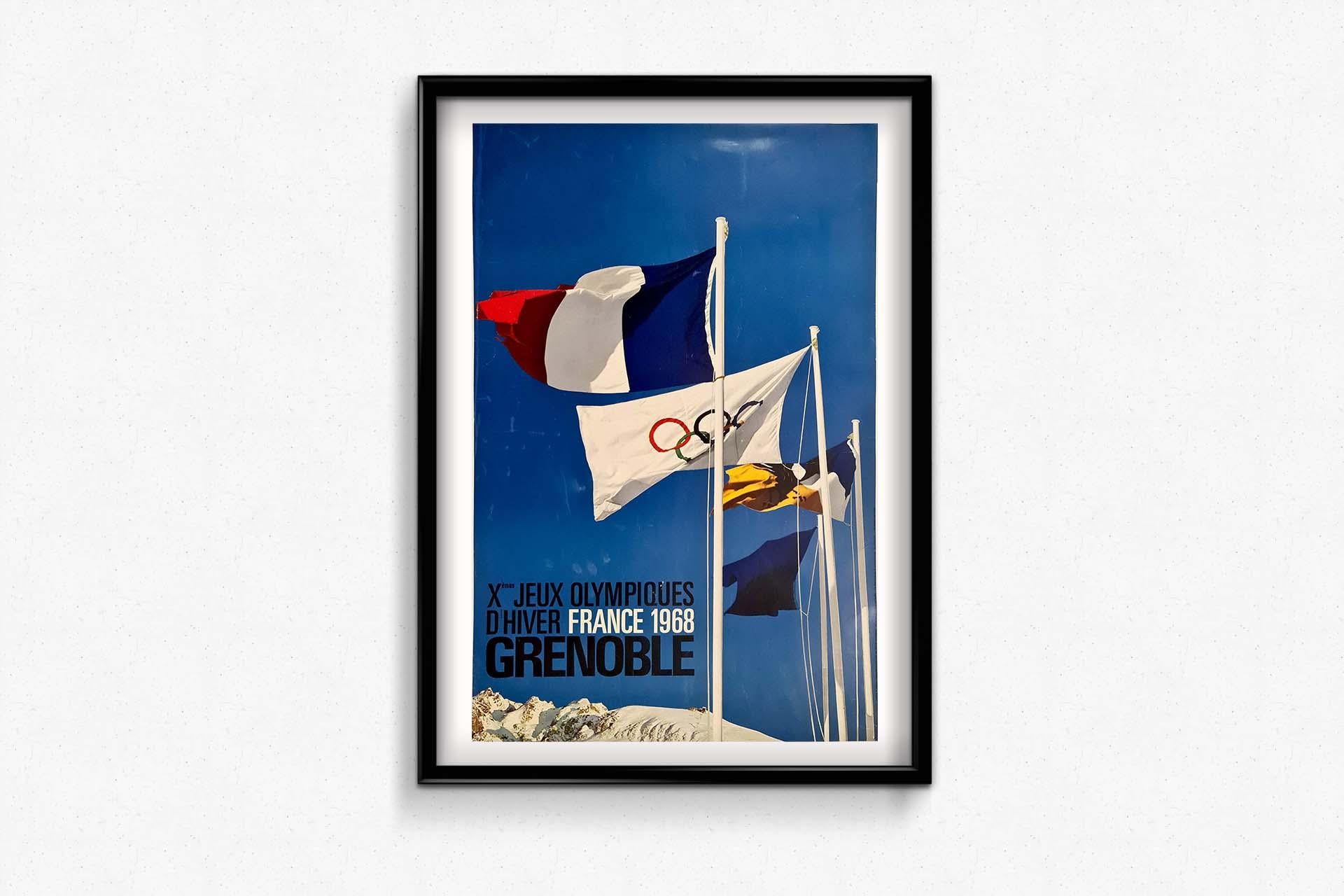Original poster for the Xth Olympic Winter Games Grenoble 1968 For Sale 2