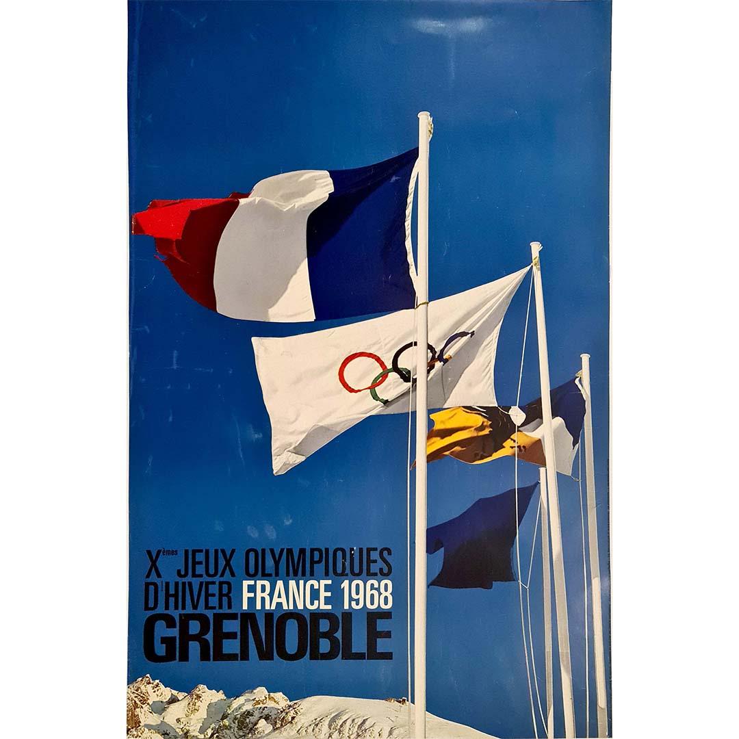 Original poster for the Xth Olympic Winter Games Grenoble 1968 - Print by Machatschek