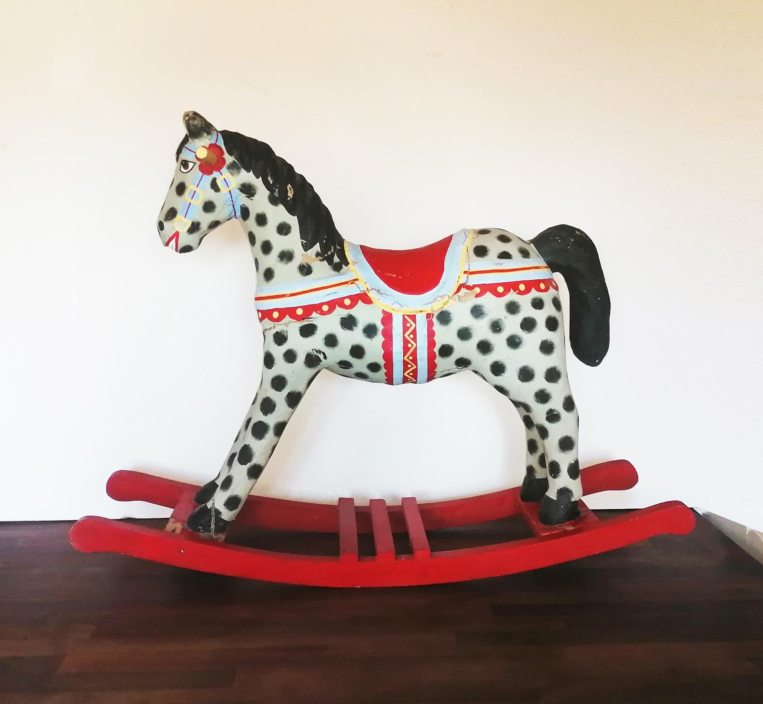 paper mache rocking horse