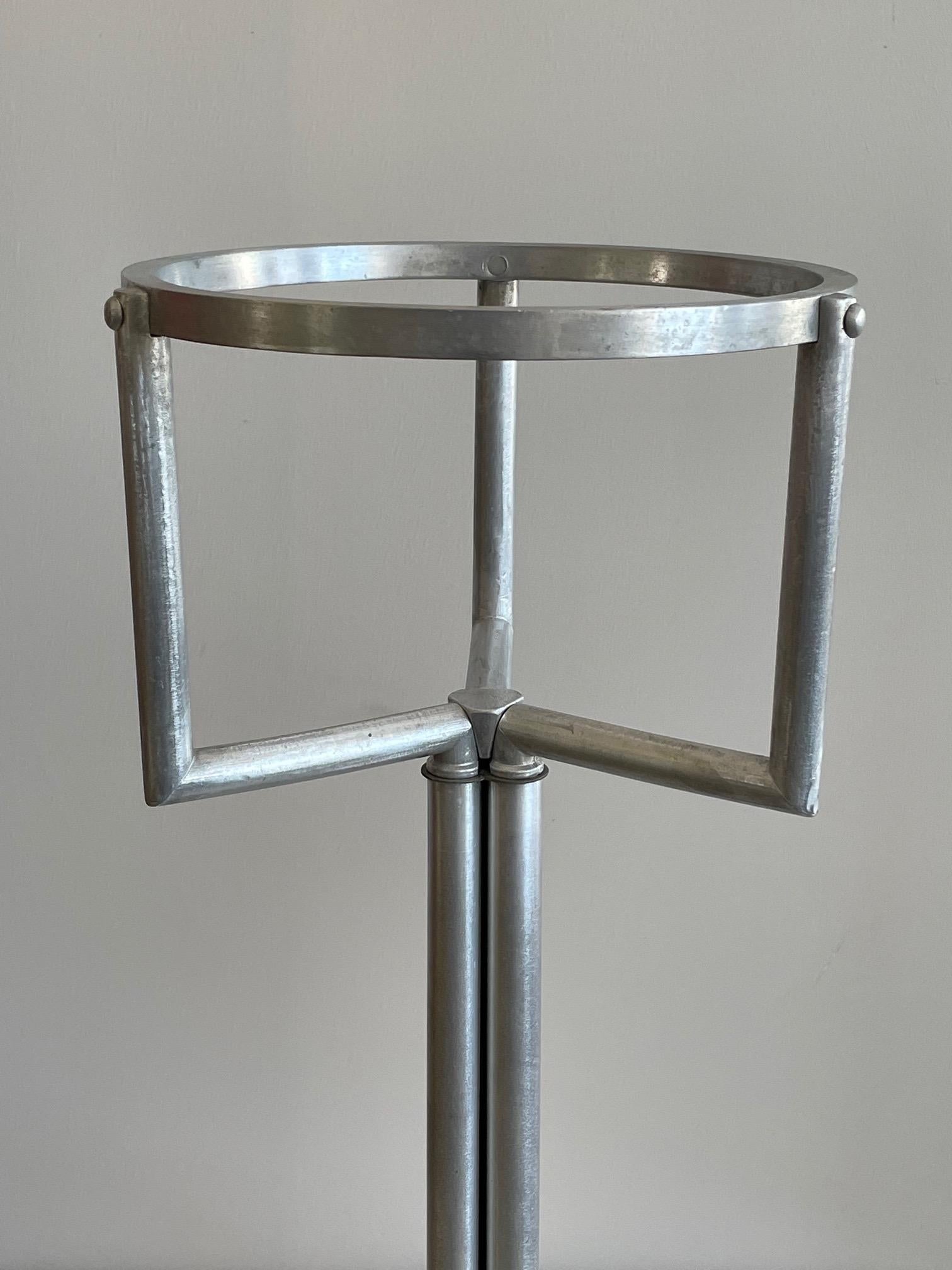 Machine Age Aluminum Ice Bucket Stand For Sale 4