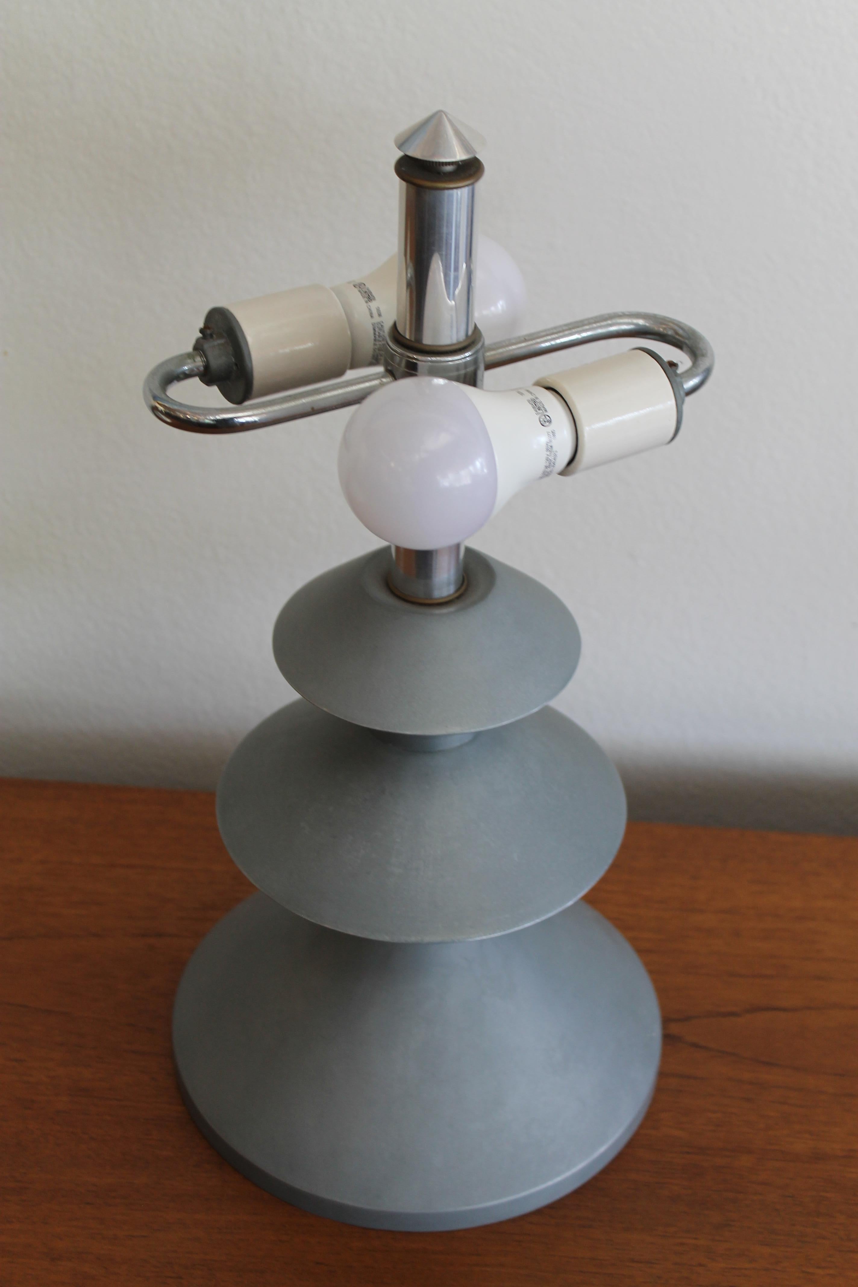 American Machine Age Aluminum Table Lamp